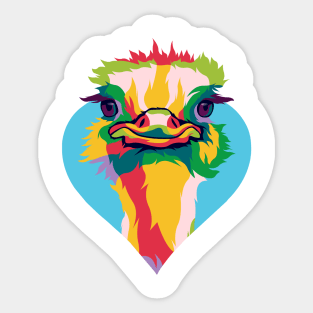 Smiling Ostrich Sticker